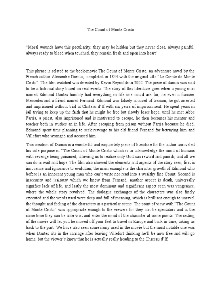 A Comprehensive Review Of The Count Of Monte Cristo A Comprehensive Review Of The Count Of Monte Cristo