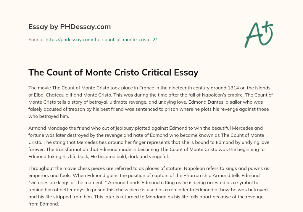 A Critical Look At The Count Of Monte Cristo: Story, Characters, And Legacy A Critical Look At The Count Of Monte Cristo: Story, Characters, And Legacy