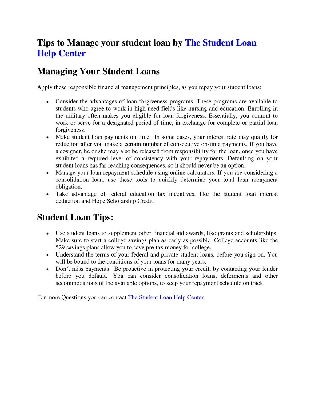 A Financial Planner's Advice For Student Loan Borrowers A Financial Planner's Advice For Student Loan Borrowers