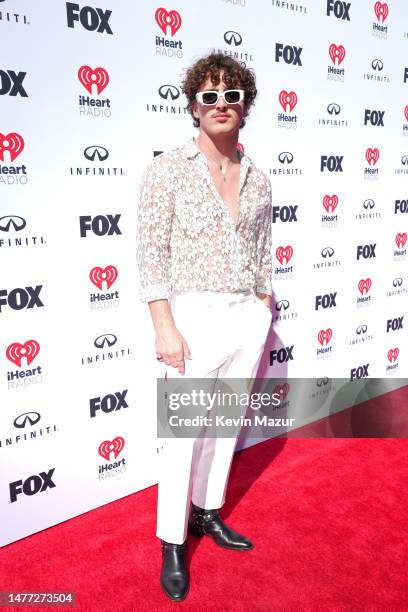 Benson Boone IHeartRadio Music Awards 2025: Sheer Lace Top Look Benson Boone IHeartRadio Music Awards 2025: Sheer Lace Top Look