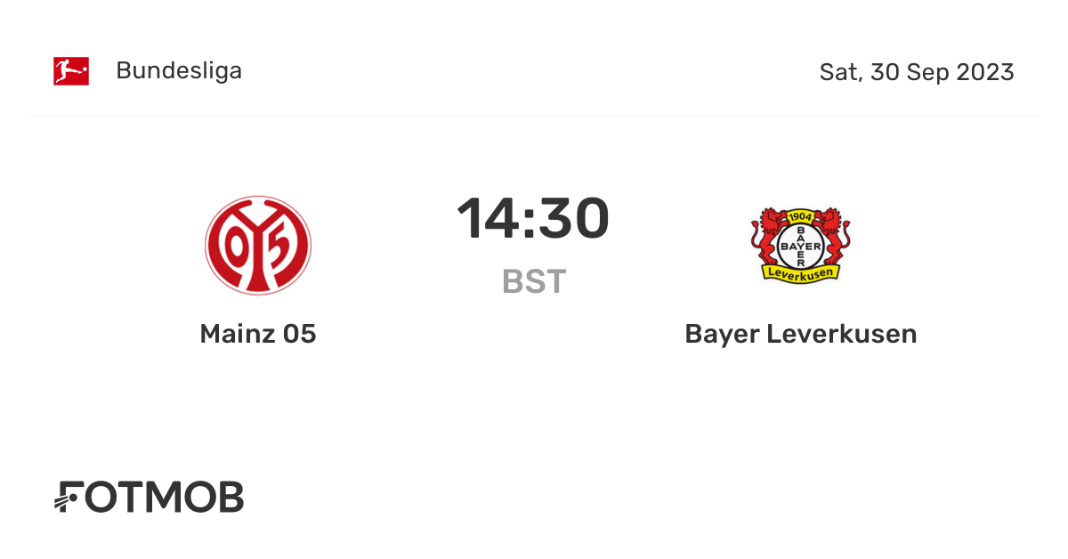 Bundesliga Matchday 34: FSV Mainz 05 Vs. Bayer Leverkusen - Full Match Report Bundesliga Matchday 34: FSV Mainz 05 Vs. Bayer Leverkusen - Full Match Report