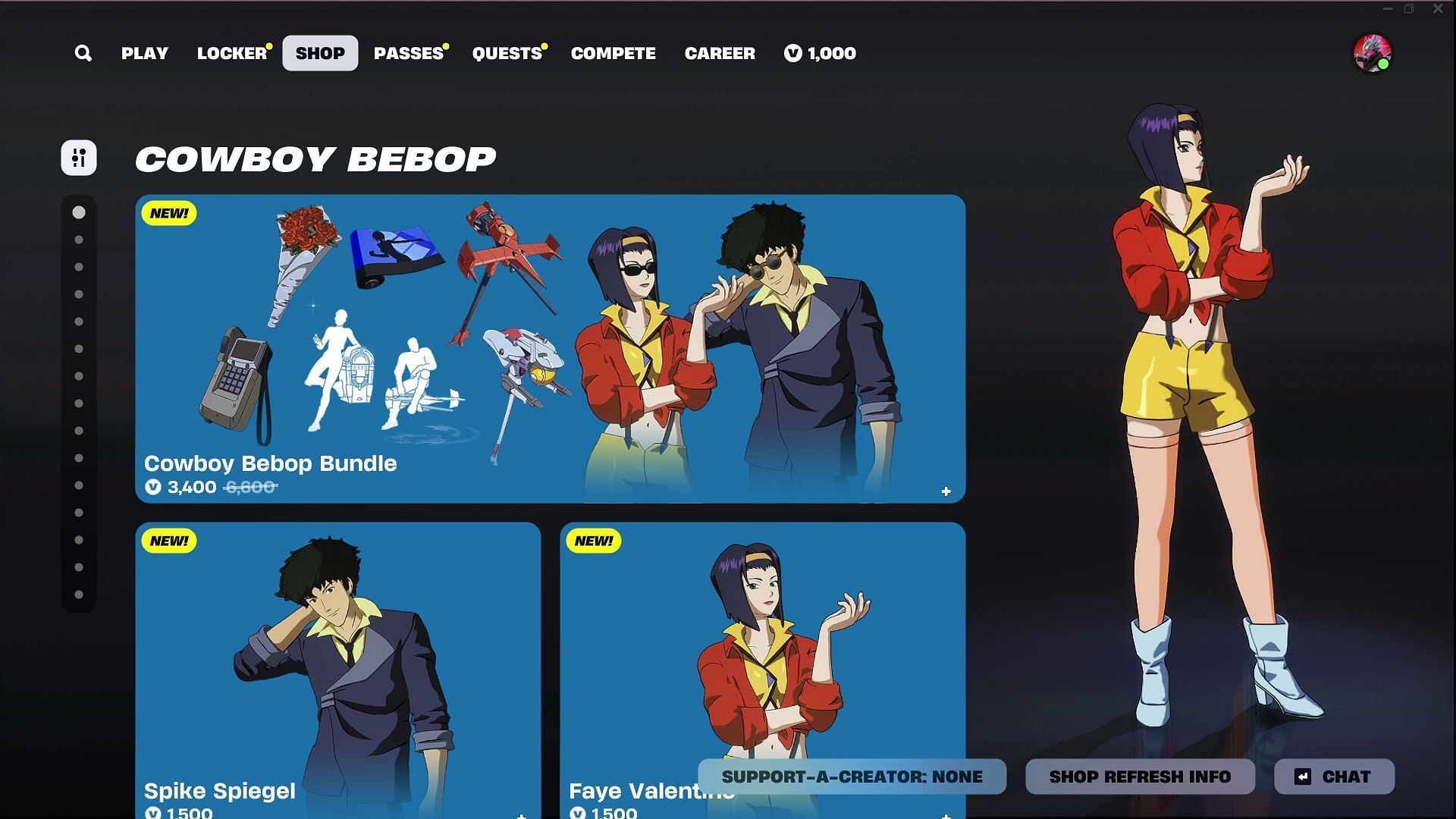 Fortnite Cowboy Bebop Skins: Faye Valentine And Spike Spiegel Bundle Cost Revealed Fortnite Cowboy Bebop Skins: Faye Valentine And Spike Spiegel Bundle Cost Revealed