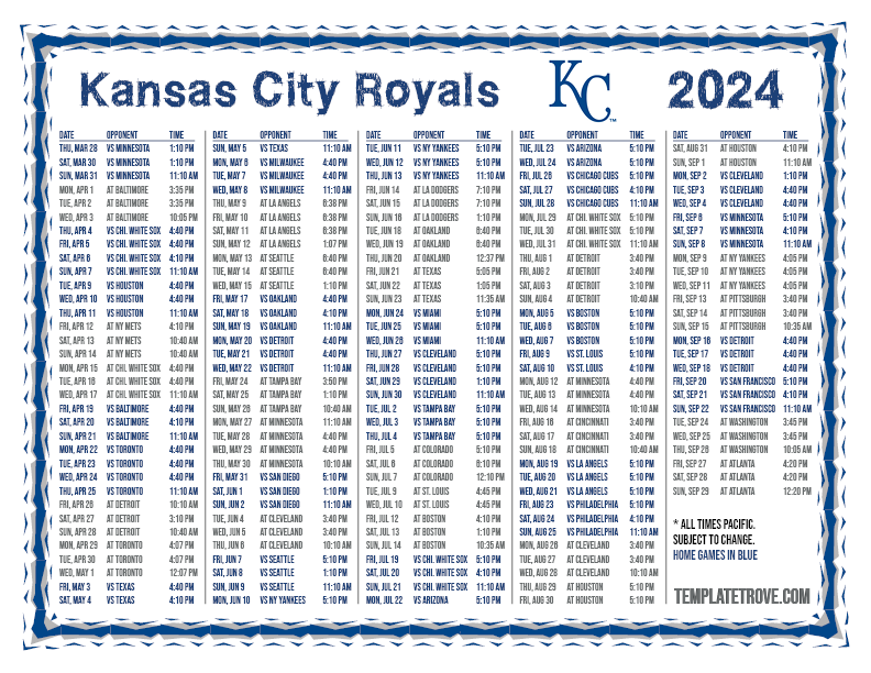 Full KCTV5 Schedule: Catch Every Kansas City Royals Game This Season