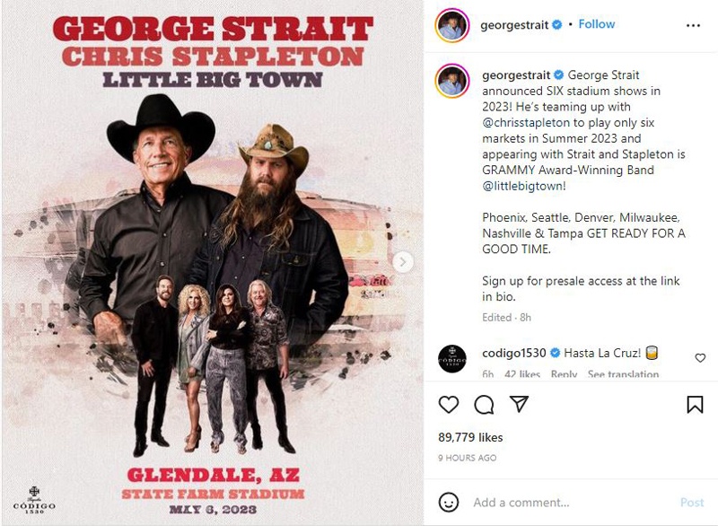 George Strait And Chris Stapleton 2025 Stadium Tour: Dates Announced George Strait And Chris Stapleton 2025 Stadium Tour: Dates Announced