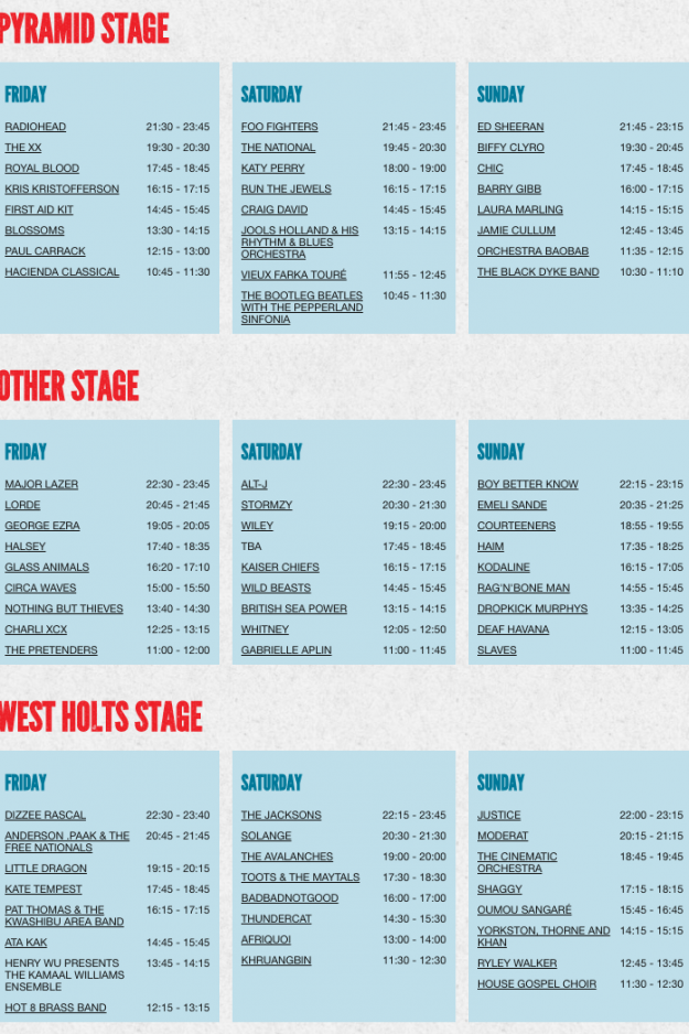 Glastonbury Stage Times 2024: The Biggest Scheduling Conflicts Glastonbury Stage Times 2024: The Biggest Scheduling Conflicts