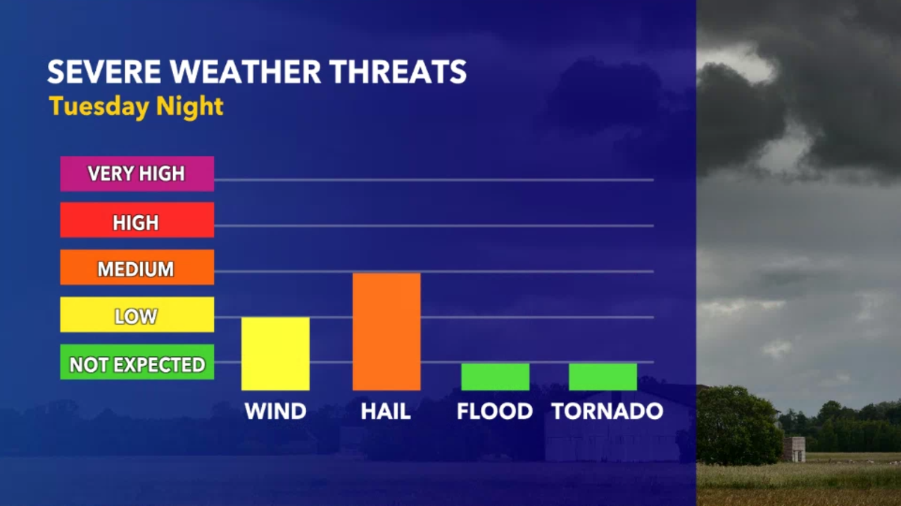 Increased Storm Risk Overnight, Severe Weather Possible Monday Increased Storm Risk Overnight, Severe Weather Possible Monday
