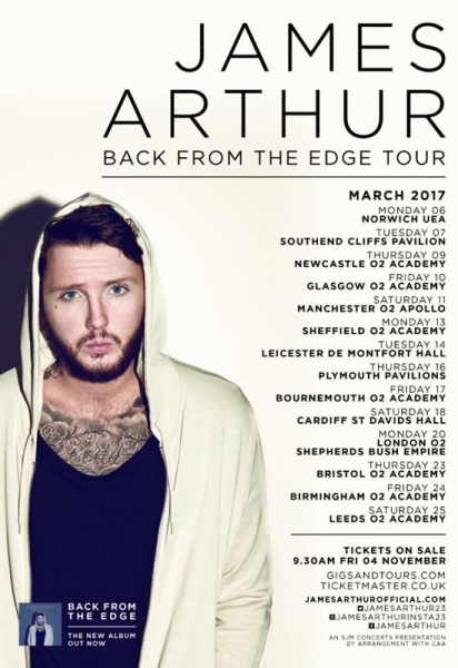 James Arthur Manchester Gig: 2026 Tour Tickets Released