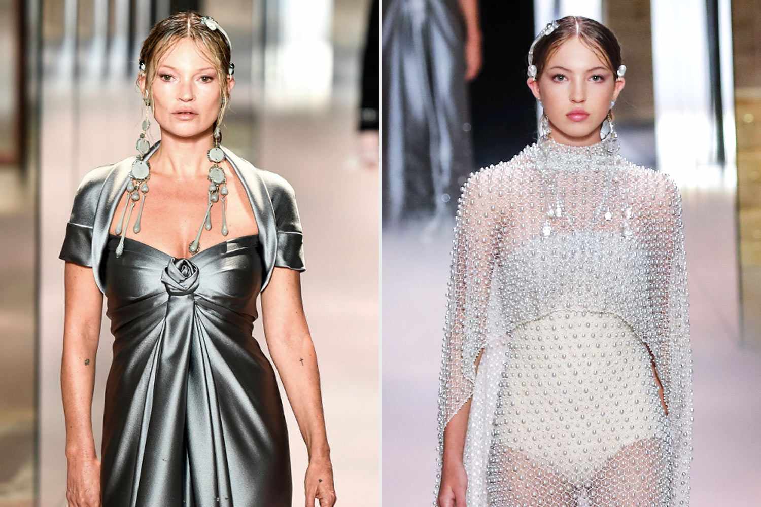 Kate And Lila Moss's Identical LBDs Steal The Show At London Fashion Week Kate And Lila Moss's Identical LBDs Steal The Show At London Fashion Week