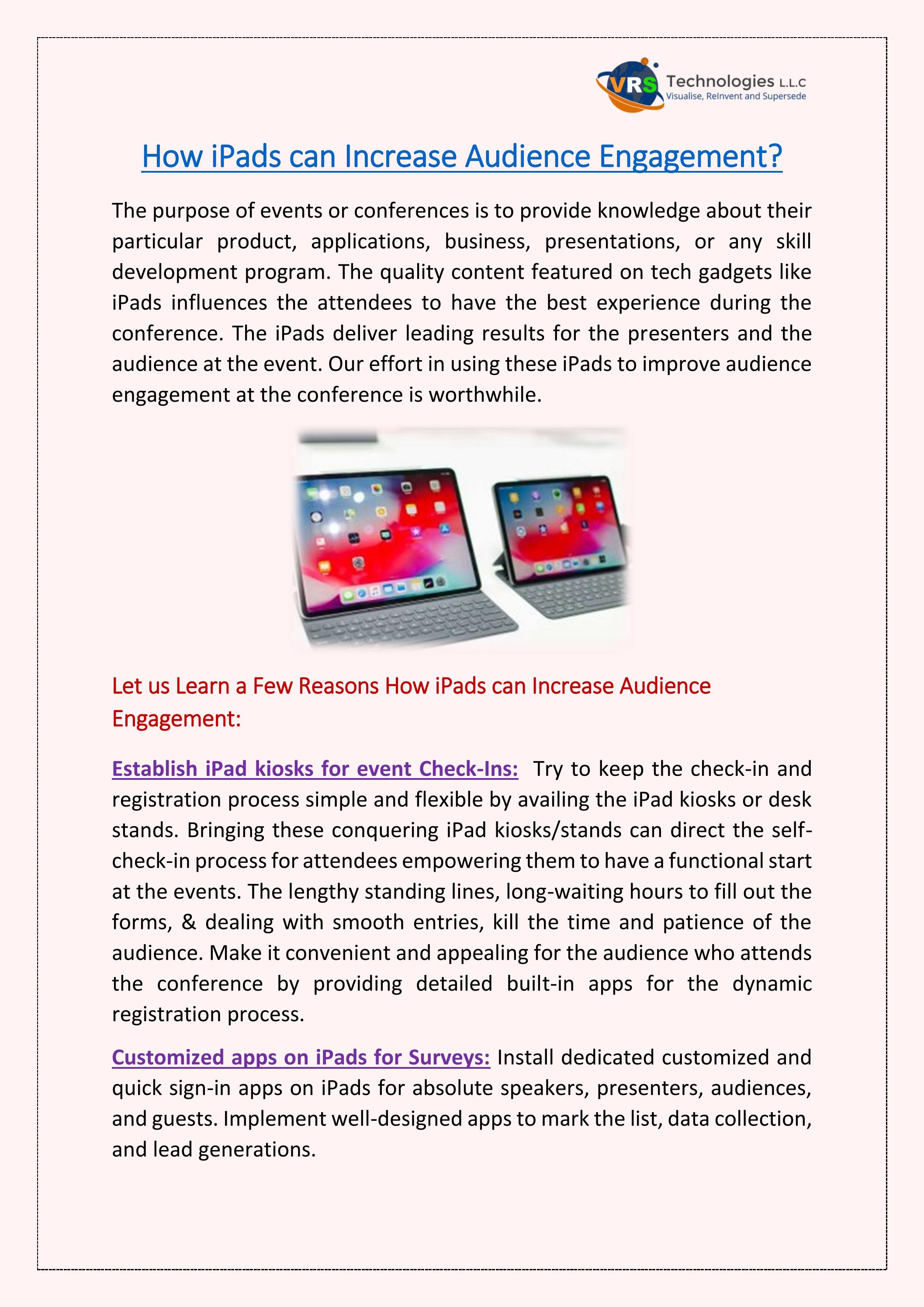 Leverage Rented IPads For Enhanced Business Conference Networking