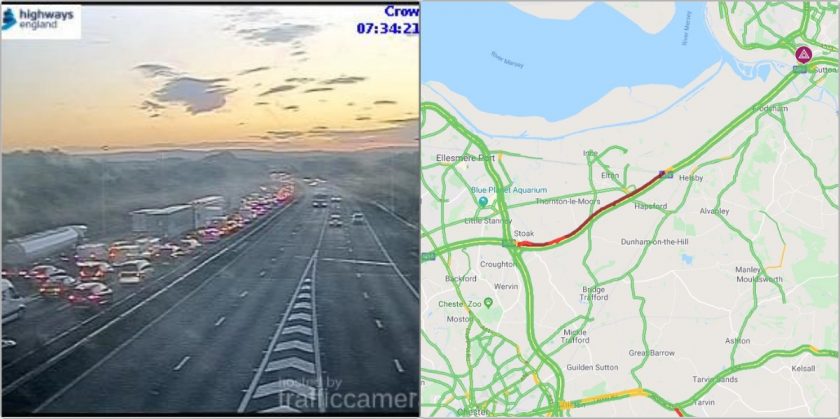 M56 Delays: Cheshire/Deeside Border Collision Causes Traffic Disruption M56 Delays: Cheshire/Deeside Border Collision Causes Traffic Disruption
