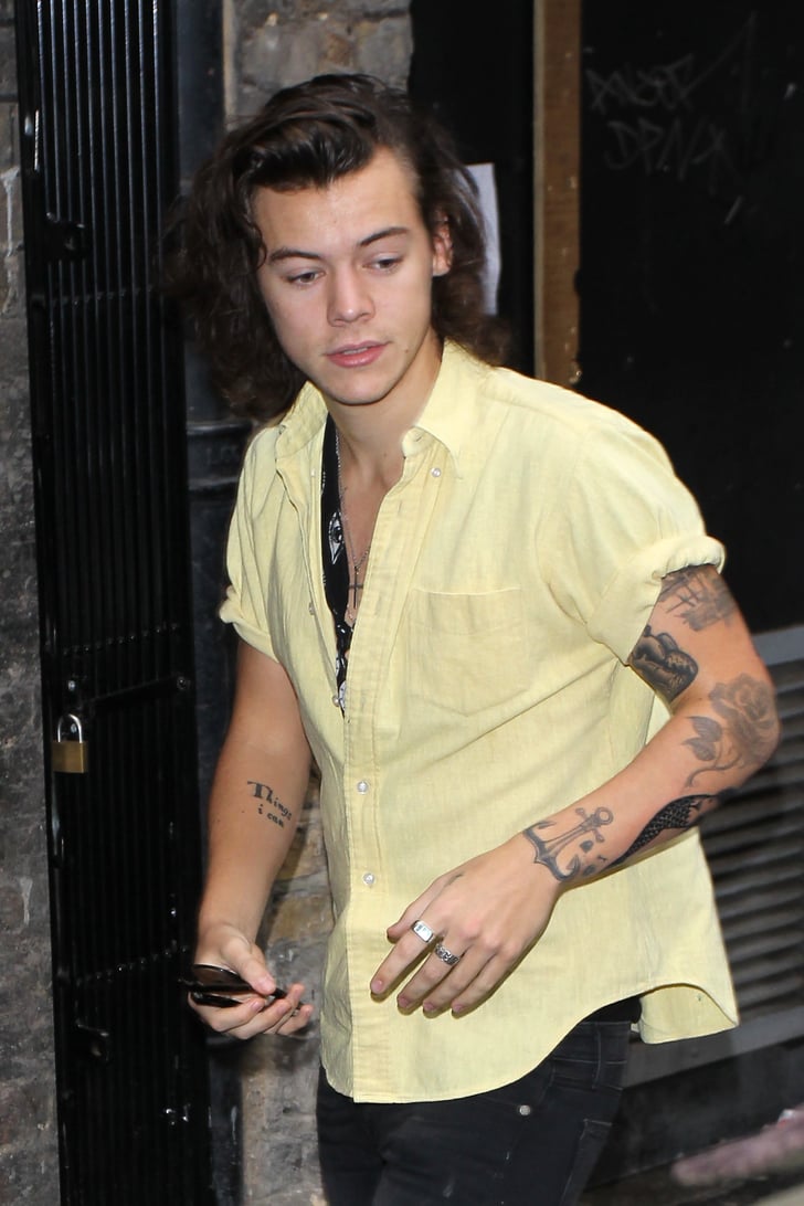 New Look: Harry Styles' 70s Mustache Spotted In London New Look: Harry Styles' 70s Mustache Spotted In London