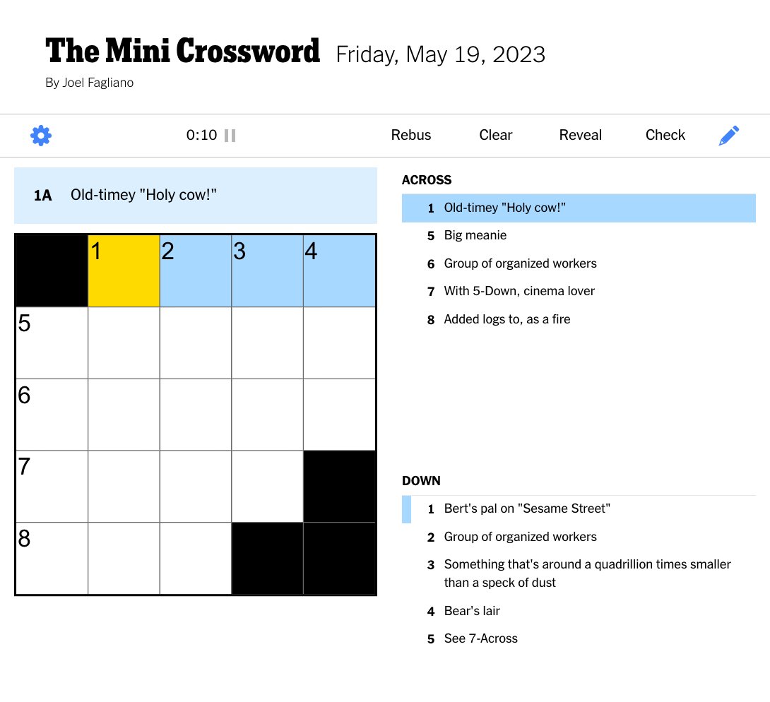 NYT Mini Crossword - March 12, 2025 - Solutions & Clues NYT Mini Crossword - March 12, 2025 - Solutions & Clues