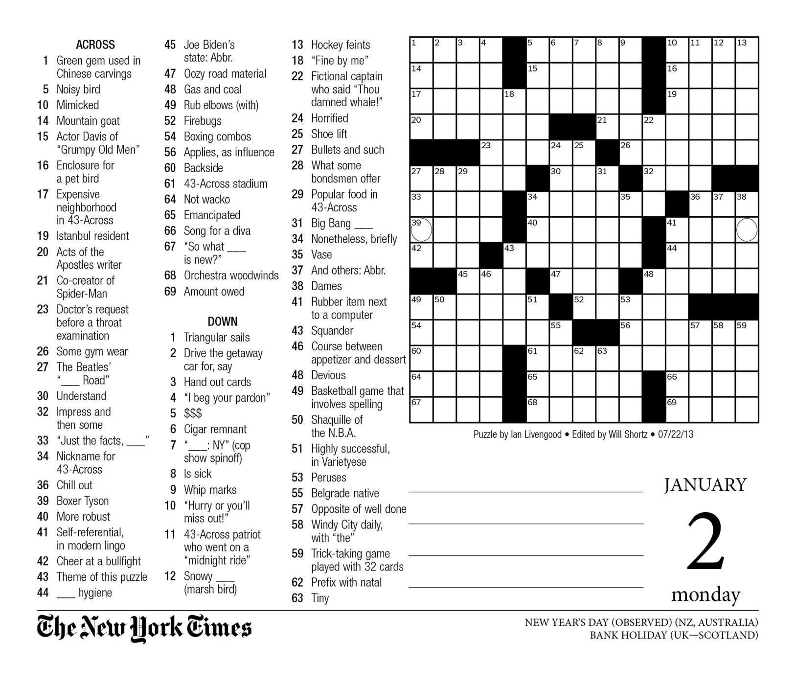 NYT Mini Crossword Puzzle Solutions: March 18 NYT Mini Crossword Puzzle Solutions: March 18