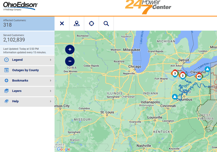 Power Outage Report: Northeast Ohio - Latest Figures And Affected Areas Power Outage Report: Northeast Ohio - Latest Figures And Affected Areas