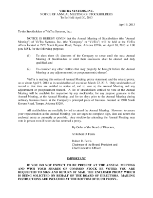 Proxy Statement (Form DEF 14A): Key Information For Investors Proxy Statement (Form DEF 14A): Key Information For Investors