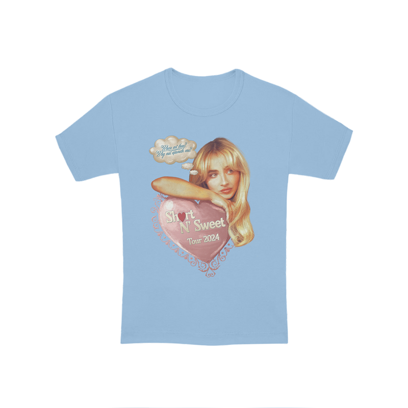 Sabrina Carpenter Sports A Self-Portrait Tee With Black Leggings Sabrina Carpenter Sports A Self-Portrait Tee With Black Leggings