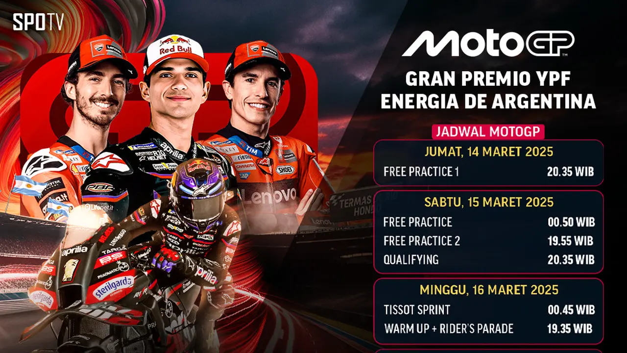 Saksikan Sprint Race MotoGP Argentina 2025 Minggu Dini Hari: Jadwal Terbaru