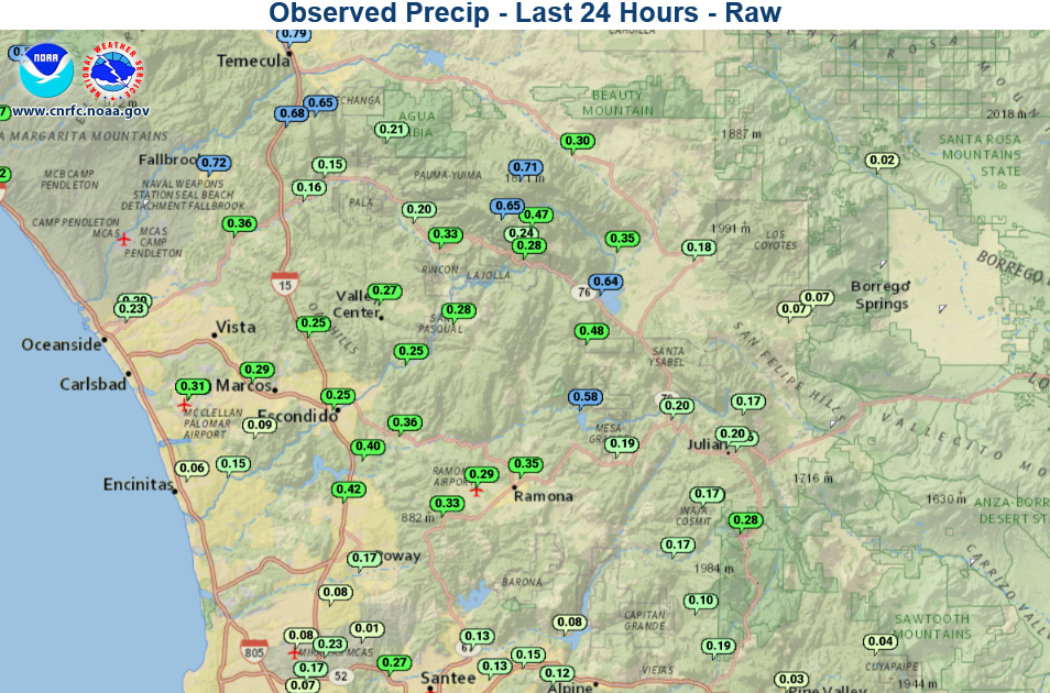 San Diego Rain: Current Totals And Rainfall Accumulation From CBS8.com San Diego Rain: Current Totals And Rainfall Accumulation From CBS8.com
