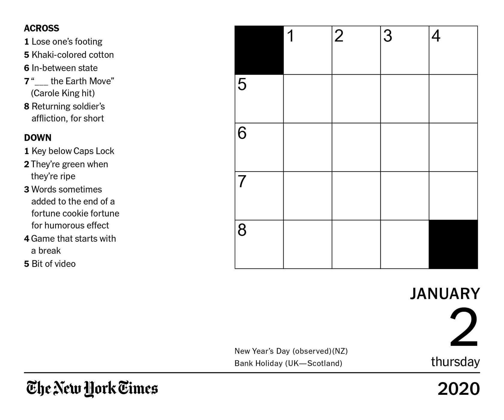 Saturday, May 3rd NYT Mini Crossword: Clues & Answers Saturday, May 3rd NYT Mini Crossword: Clues & Answers