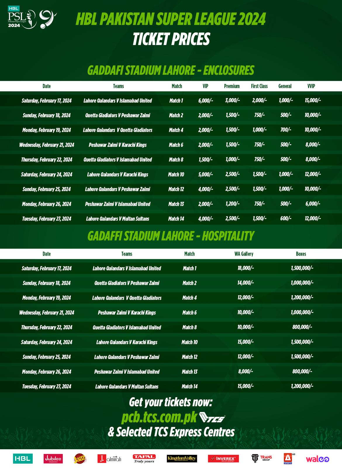 Secure Your PSL 10 Tickets – Sales Start Today Secure Your PSL 10 Tickets – Sales Start Today