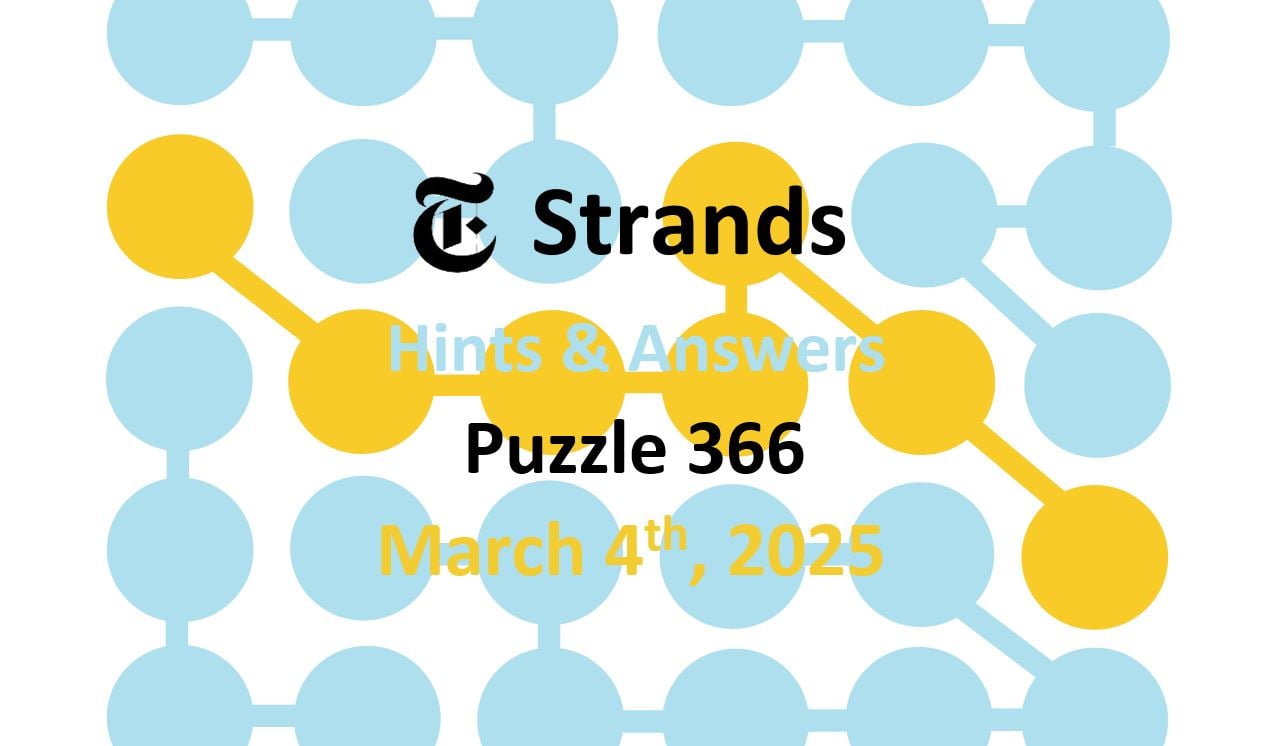 Solve NYT Strands Puzzle #366 (March 4th): Hints And Answers Solve NYT Strands Puzzle #366 (March 4th): Hints And Answers