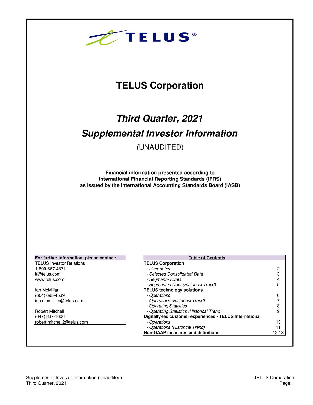 Telus Reports Higher Q1 Profit And Dividend Hike Telus Reports Higher Q1 Profit And Dividend Hike