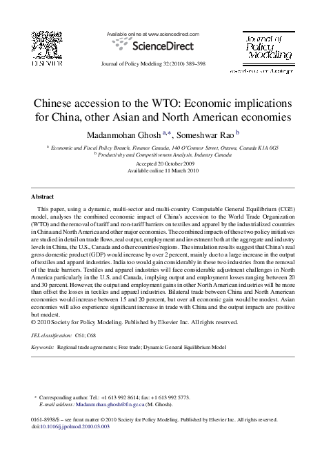 The Privilege Dilemma: Implications For WTO Accession The Privilege Dilemma: Implications For WTO Accession